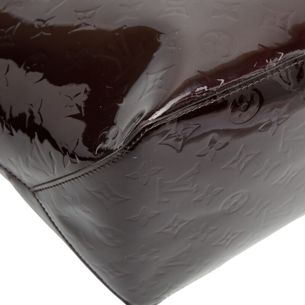 Louis Vuitton Bag Amarante Purple Vernis Tote Bellevue Patent Shoulder Leather - Picture 7 of 9